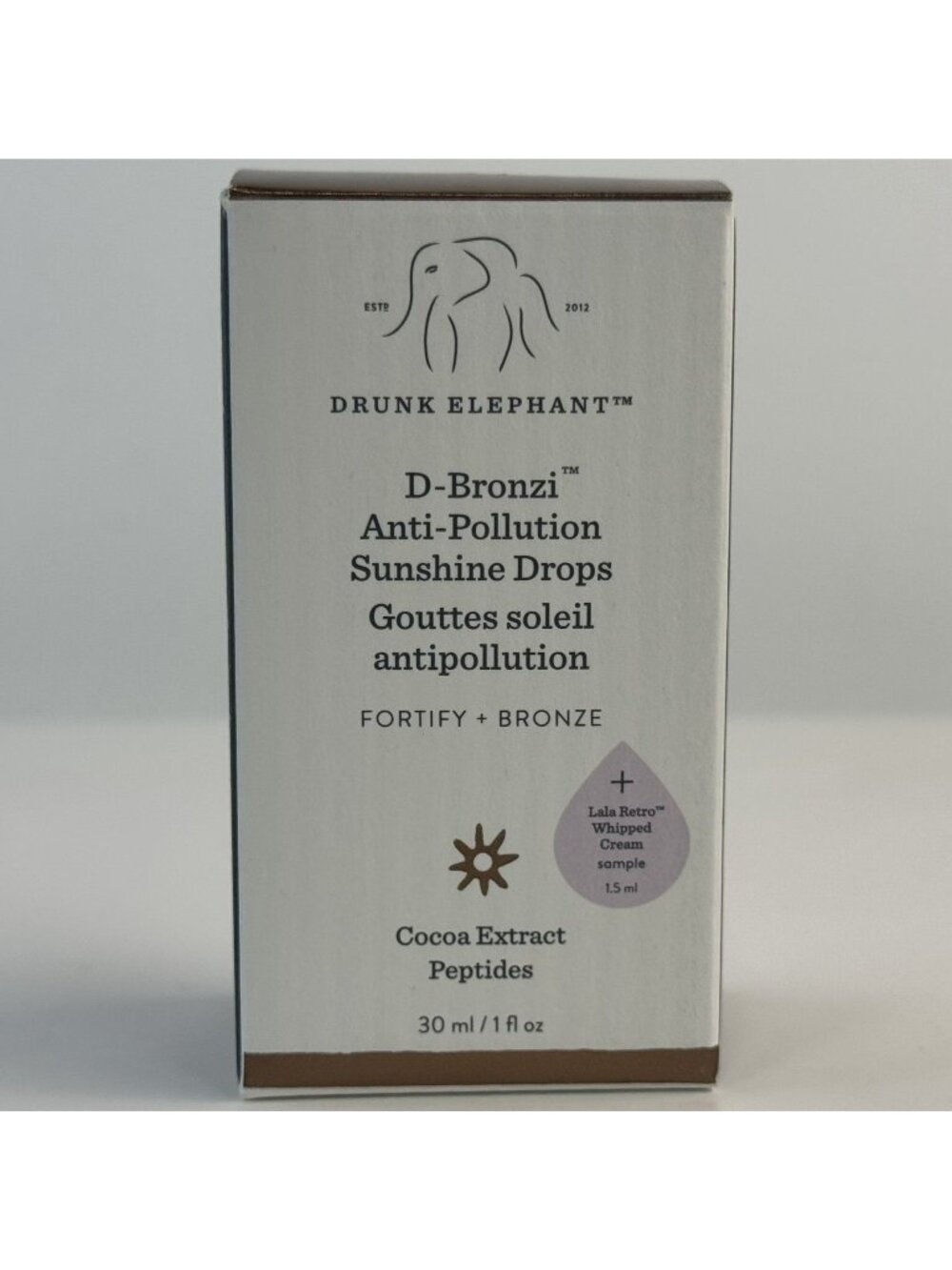 Drunk Elephant D-Bronzi Anti-Pollution Sunshine Drops Peptides 30ml/1oz NEW